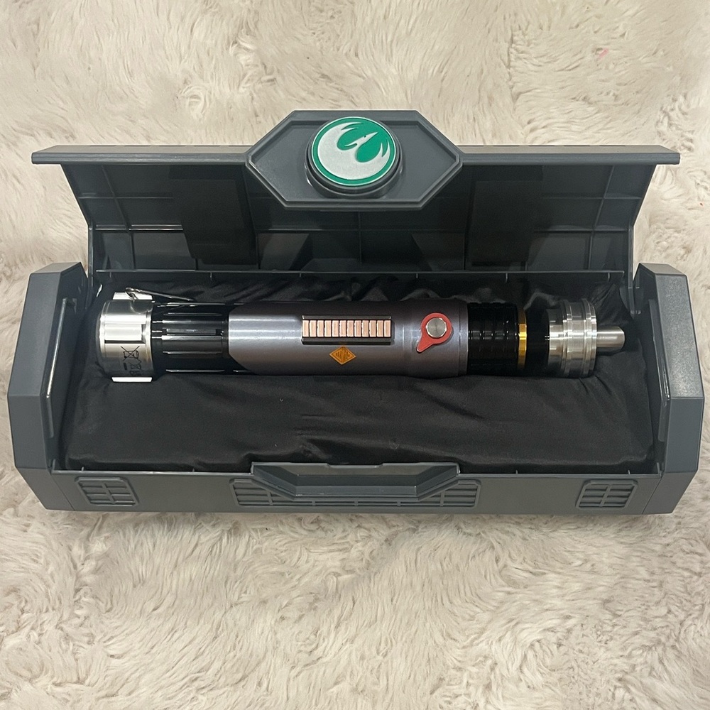 Disney galaxy’s edge Star Wars Ezra Lightsaber and Display Case